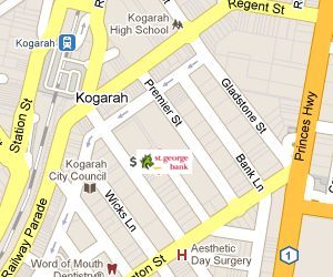 St. George Bank HQ Location Map