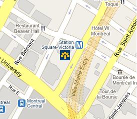 Laurentian Bank of Canada HQ Location Map