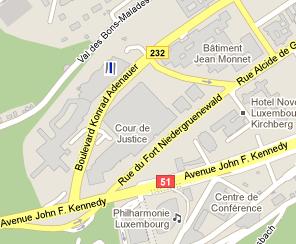 European Investment Bank HQ Location Map
