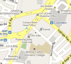 Canara Bank HQ Location Map