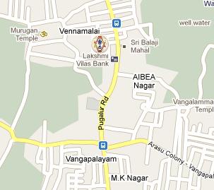 Lakshmi Vilas Bank HQ Location Map