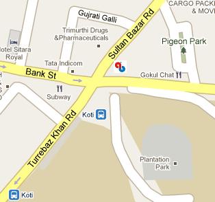 Andhra Bank HQ Location Map