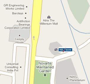 Yes Bank HQ Location Map