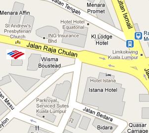 Bank of America Malaysia HQ Location Map