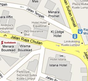 The Bank of Nova Scotia Malaysia HQ Location Map