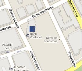 Bank Vontobel HQ Location Map
