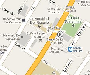 Bank of Republic Colombia HQ Location Map