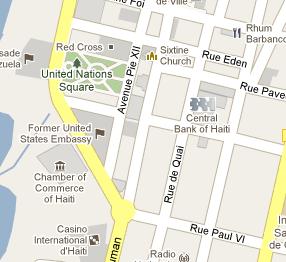 Bank of the Republic of Haiti HQ Location Map