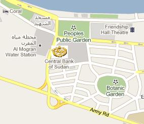 Bank of Sudan HQ Location Map