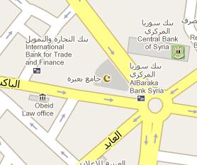 Central Bank of Syria HQ Location Map