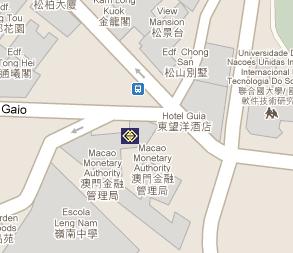 Monetary Authority of Macao HQ Location Map