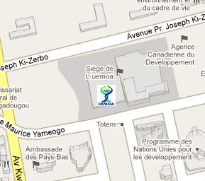 UEMOA HQ Location Map